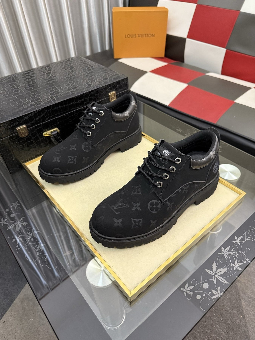 Timberland Patterned Lug Sole Lace-Up Boots — front