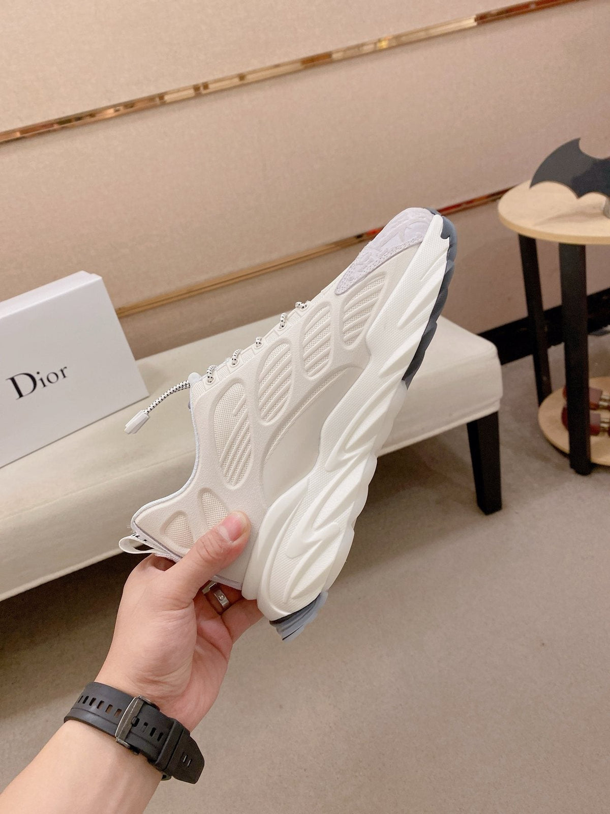Dior Sculpted Sole Lace-Up Sneakers — detail