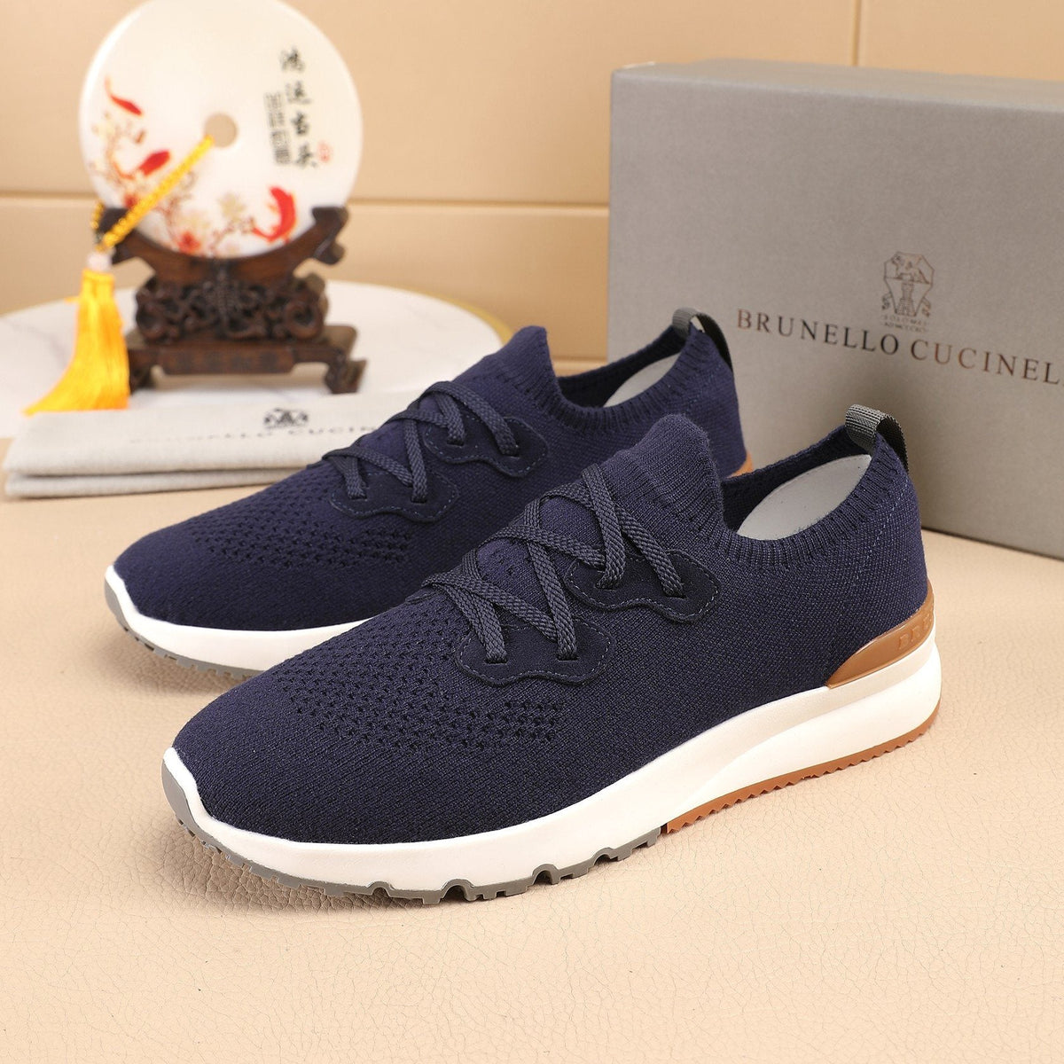 Brunello Cucinelli Knit Sneakers — front