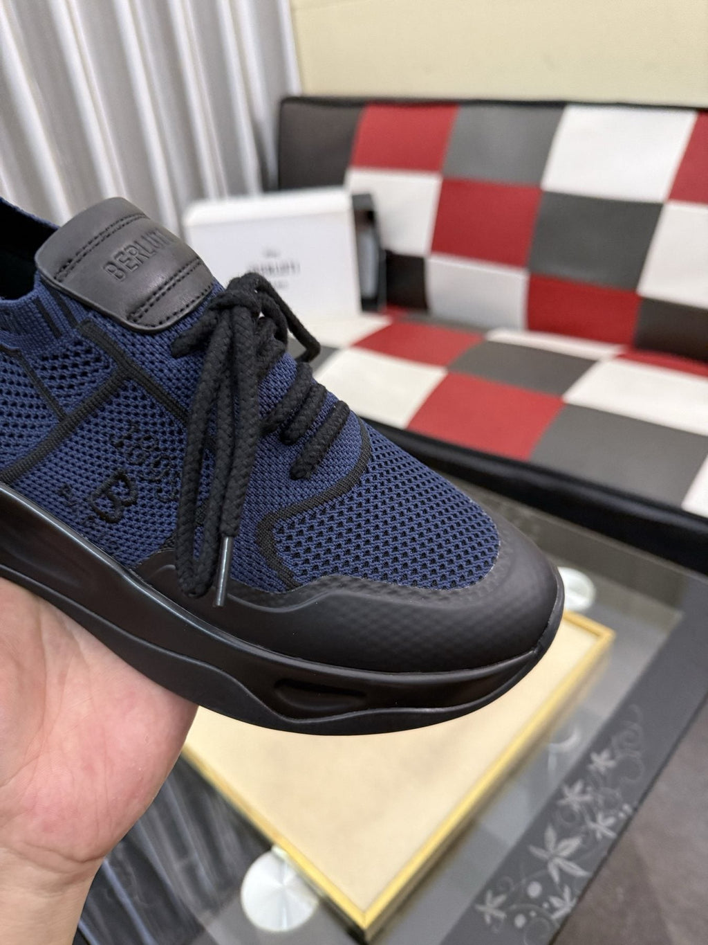 微商相册测试鞋子-Berluti Men's Mesh Low-Top Sneakers — front