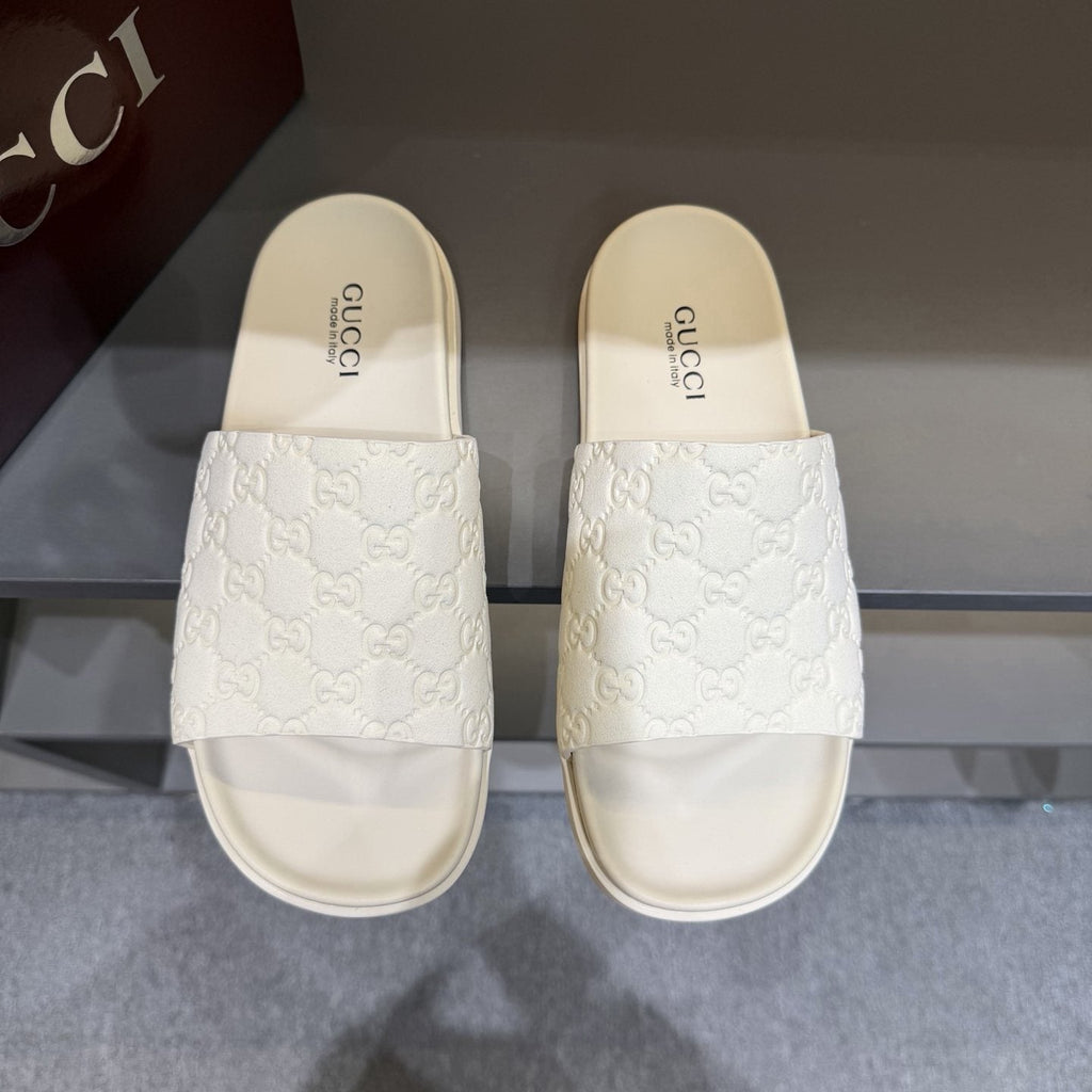 Gucci Embossed Strap Slide Sandals — hero