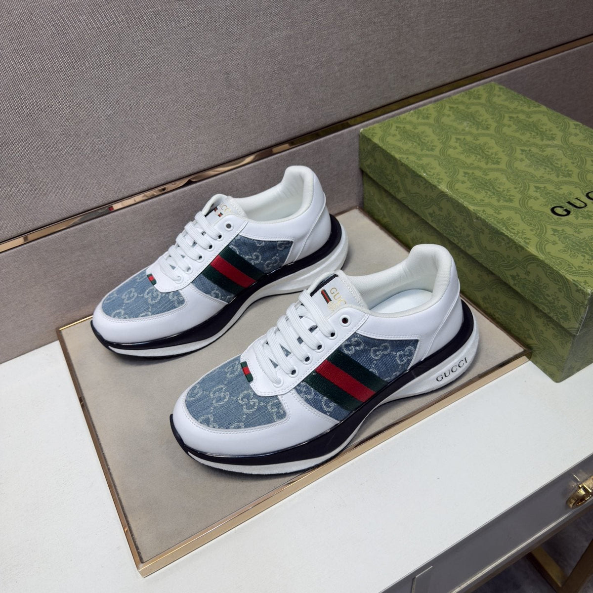 Gucci Web Stripe Low-Top Sneakers — front