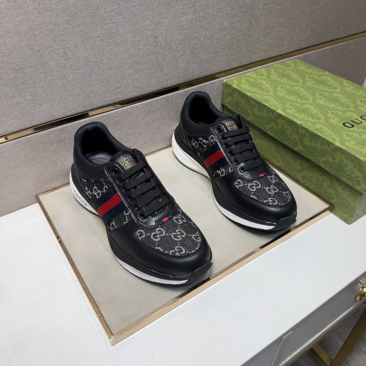 Gucci Web Stripe Low-Top Sneakers — front