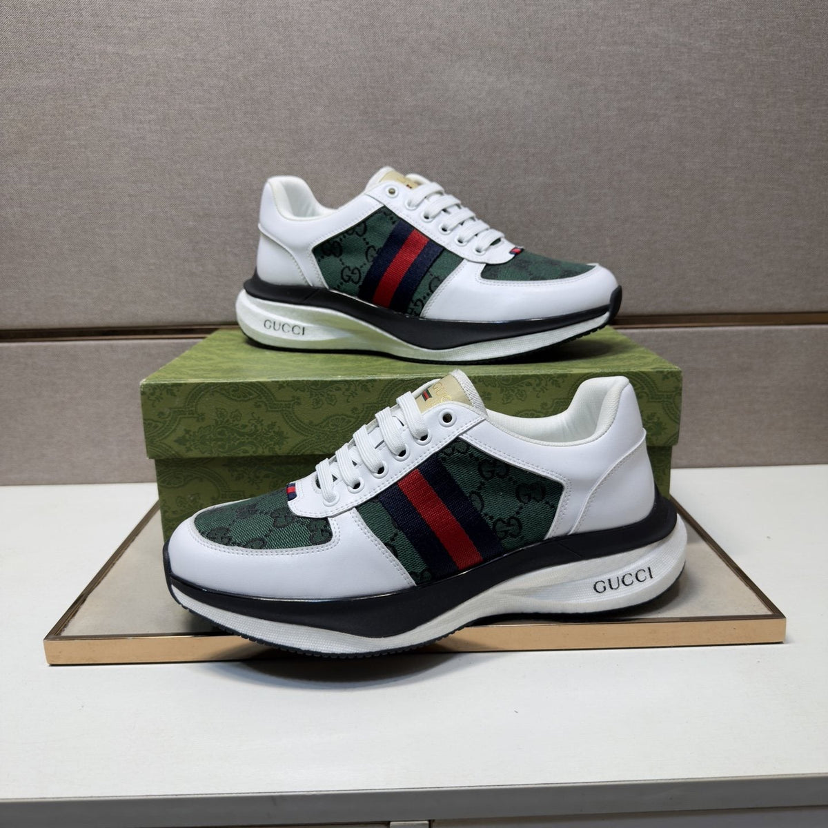 Gucci Web Stripe Low-Top Sneakers — front