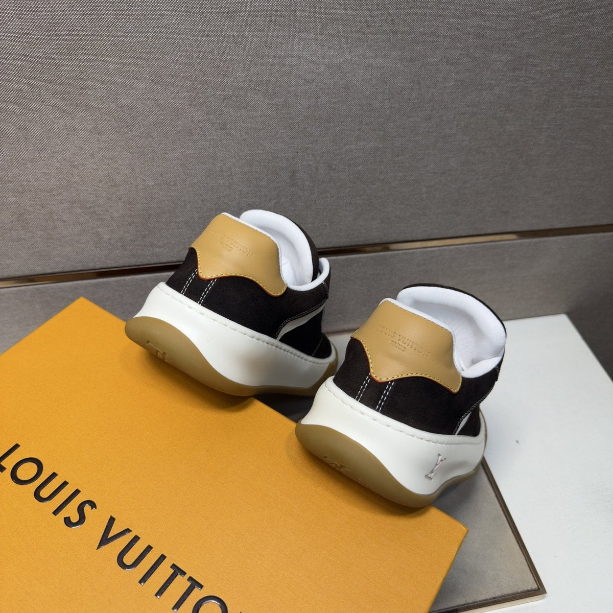 Louis Vuitton Panelled Gum Sole Sneakers — back