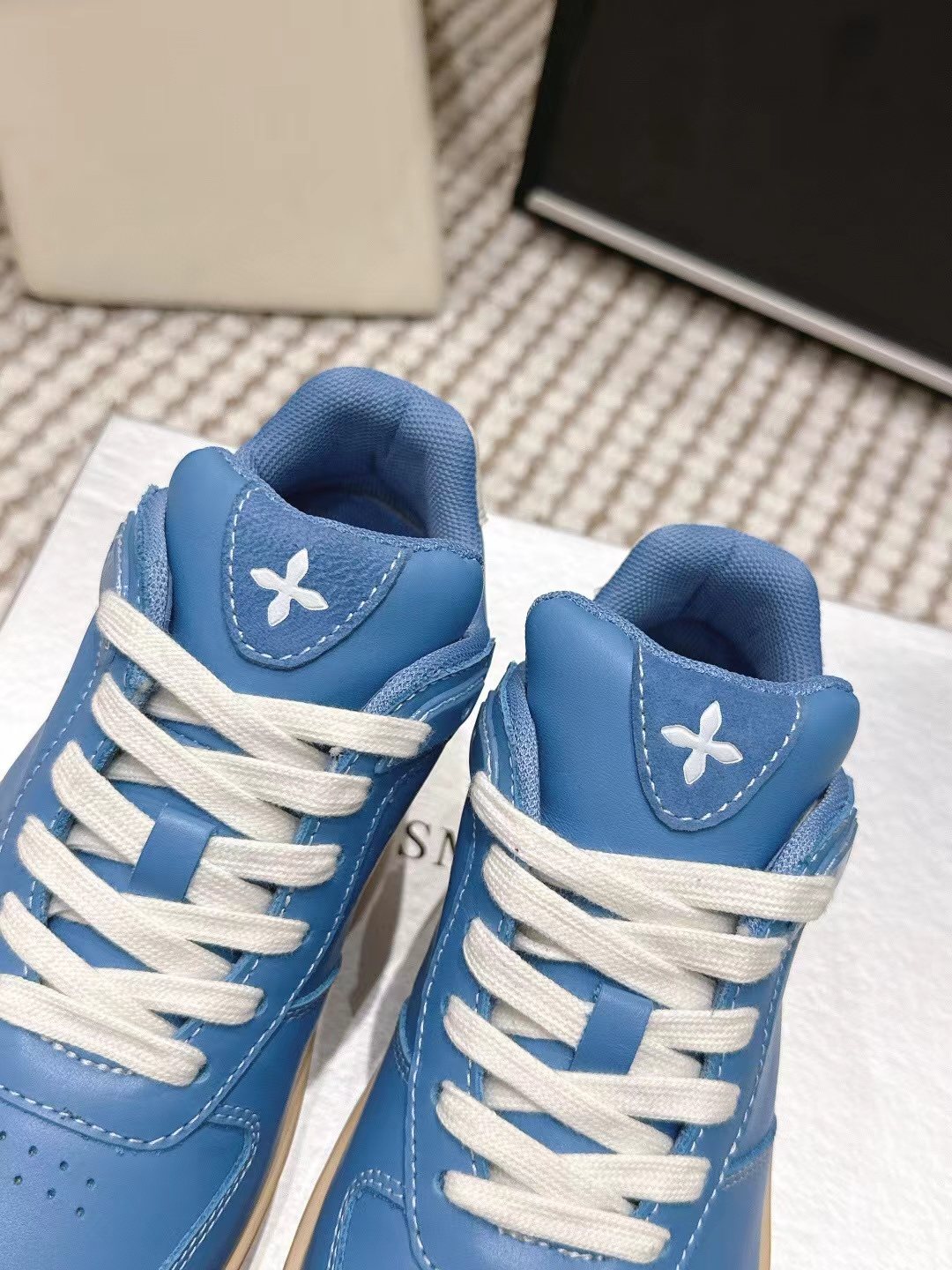 SMFK White Platform Sneakers — detail