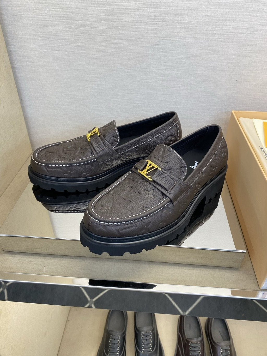 Louis Vuitton Metal Hardware Loafers — front