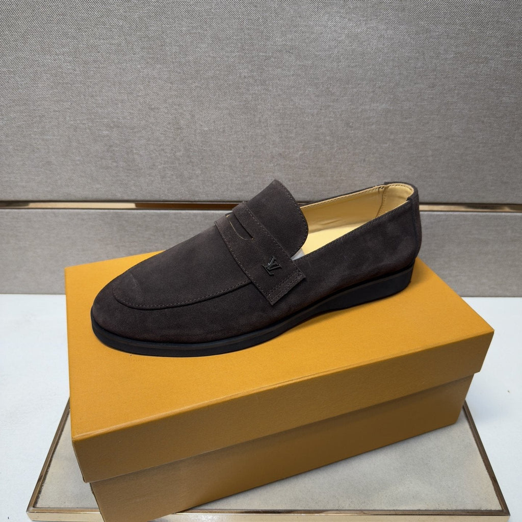 Louis Vuitton Men's Vamp-Strap Loafers — side