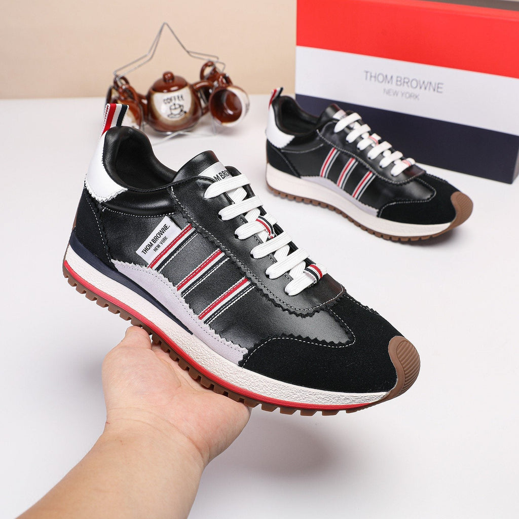 Thom Browne Low-Top Leather Sneakers — model