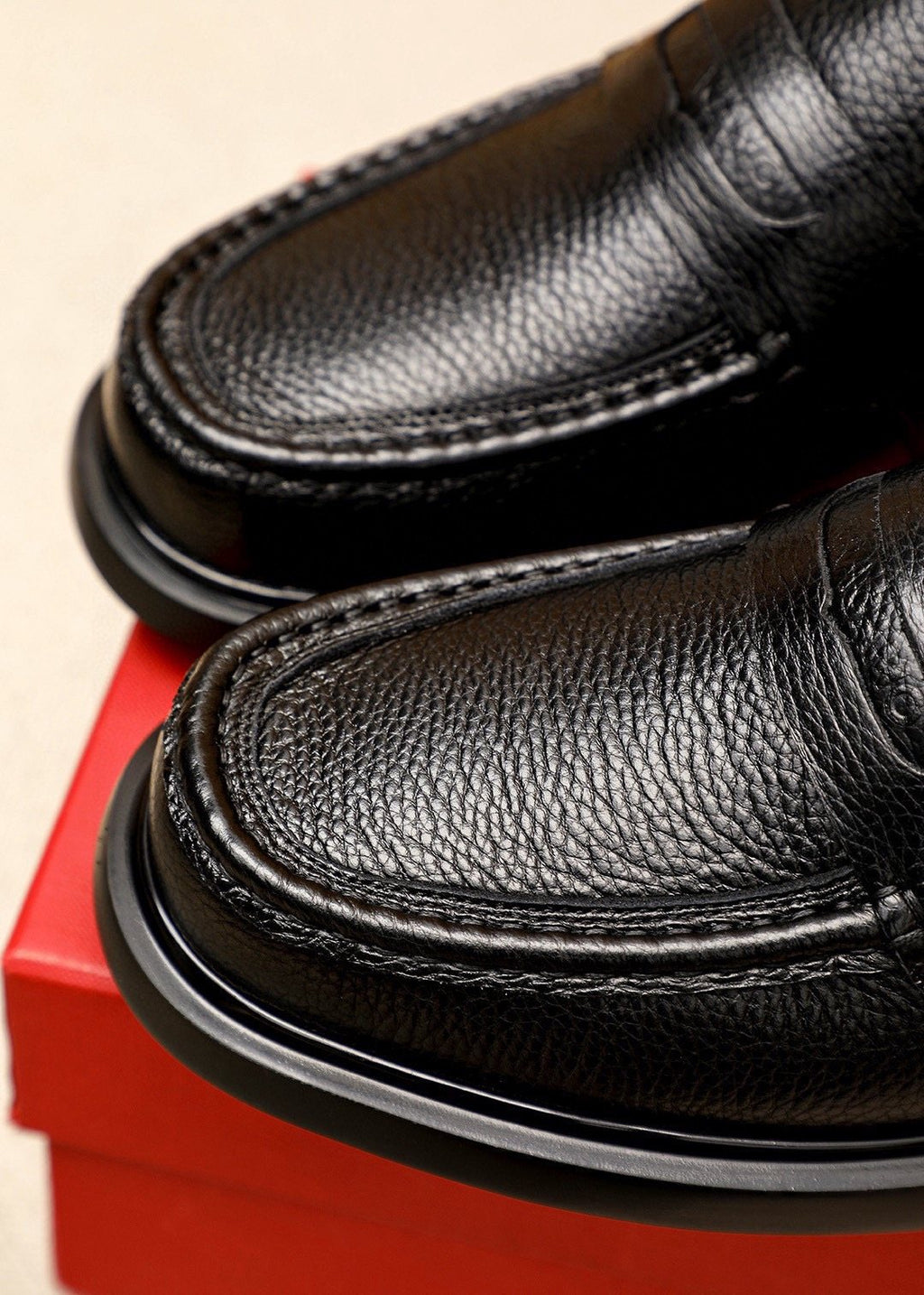 Ferragamo Textured Slip-On Loafers — detail